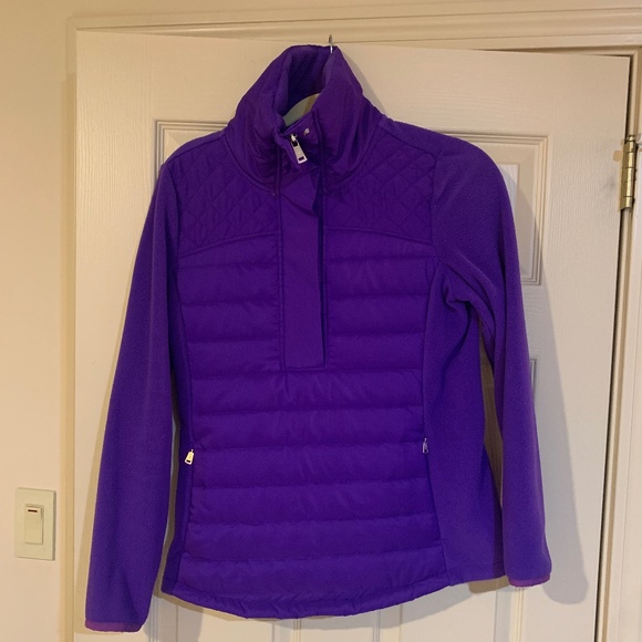 Lauren Active Ralph Lauren Purple Fleece Pullover sz S - Picture 1 of 6
